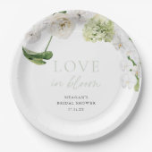 グリーンラブ イン ブルーム ブライズシャワー ペーパープレート (正面)