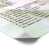 グリーンラベンダー愛は患者のシーティングチャート ポスター (角)