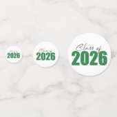 グリーンラメ 2026年卒業 コンフェッティ (正面)