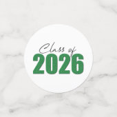グリーンラメ 2026年卒業 コンフェッティ (スモール正面)
