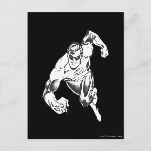 グリーンランタンが前方に飛び出す ポストカード (正面)