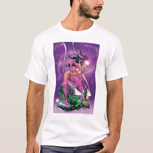 グリーンランタンとスターサファイア – カラー Tシャツ (正面)
