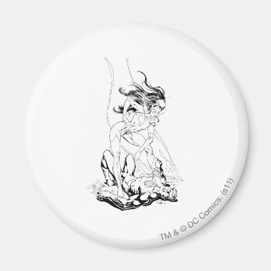 グリーンランタンとスターサファイア マグネット (正面)