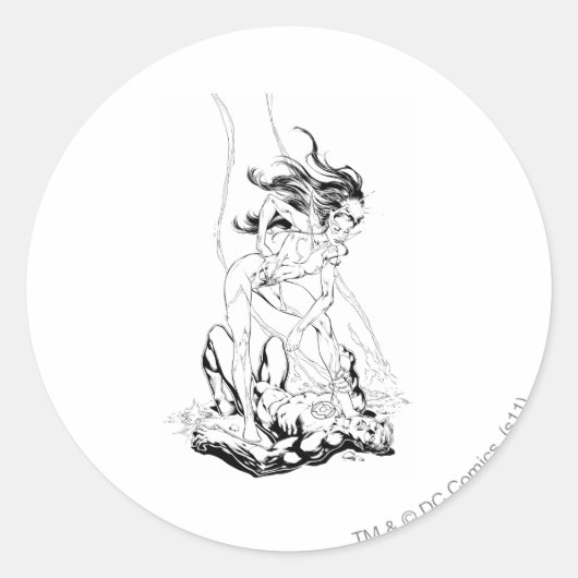 グリーンランタンとスターサファイア ラウンドシール (正面)