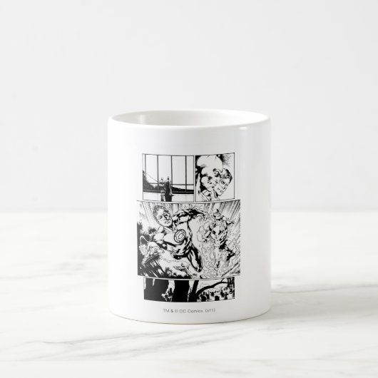 グリーンランタンとフラッシュパネル2 コーヒーマグカップ (中央)