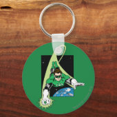 グリーンランタンと地球 キーホルダー (正面)