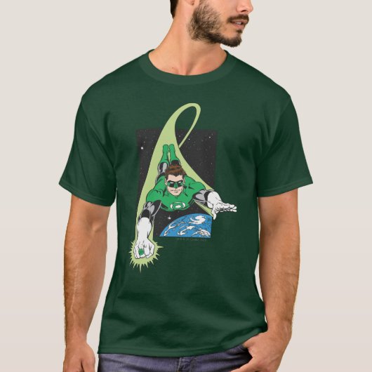 グリーンランタンと地球 Tシャツ (正面)