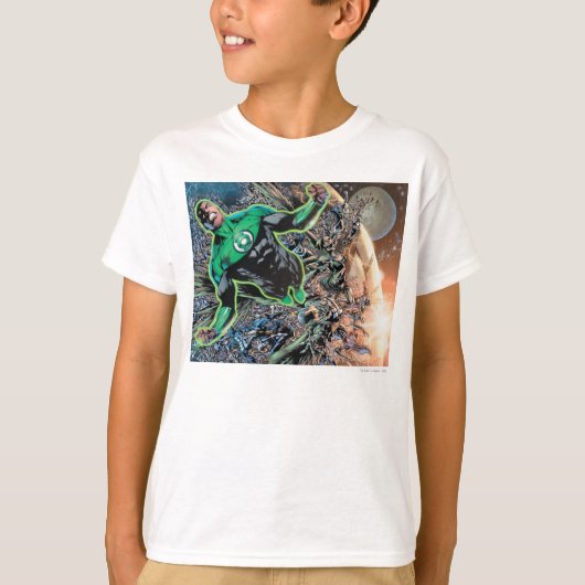 グリーンランタンと月 Tシャツ (正面)