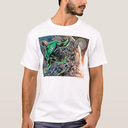 グリーンランタンと月 Tシャツ (正面)
