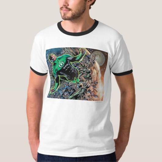 グリーンランタンと月 Tシャツ (正面)