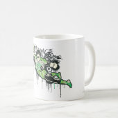 グリーンランタングラフィティキャラクター コーヒーマグカップ (正面右)