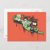 グリーンランタングラフィティキャラクター ポストカード (正面/裏面)