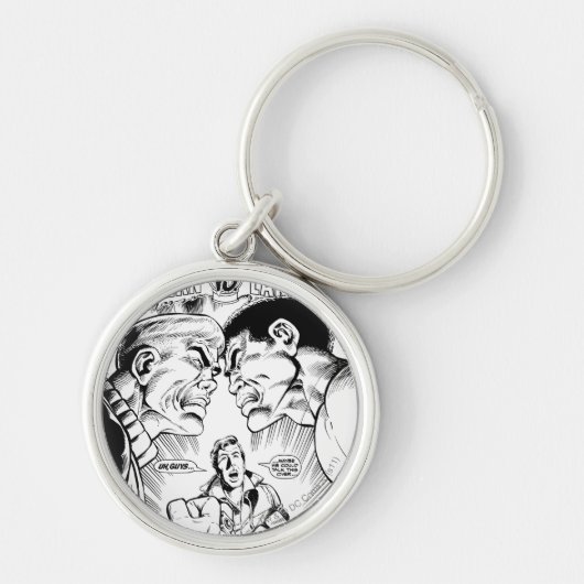 グリーンランタン対グリーンランタン,白黒 キーホルダー (正面)