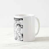 グリーンランタン対グリーンランタン,白黒 コーヒーマグカップ (正面右)