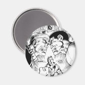 グリーンランタン対グリーンランタン，白黒 マグネット (正面/裏面)