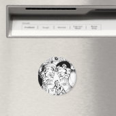 グリーンランタン対グリーンランタン，白黒 マグネット (インサイチュ (食洗機))