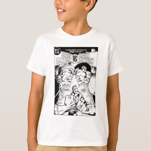 グリーンランタン対グリーンランタン,白黒 Tシャツ (正面)