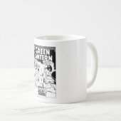 グリーンランタン対シネストロ、白黒 コーヒーマグカップ (正面右)