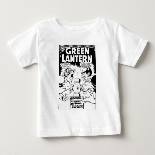 グリーンランタン対シネストロ、白黒 ベビーTシャツ (正面)