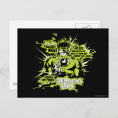 グリーンランタン文字コラージュ – カラー ポストカード (正面/裏面)