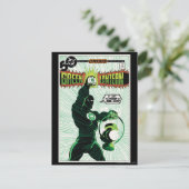 グリーンランタン白熱［赤熱］光を放つ – ランタン ポストカード (スタンド正面)