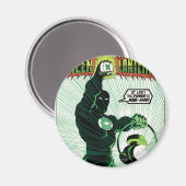 グリーンランタン白熱［赤熱］光を放つ – ランタン マグネット (正面/裏面)