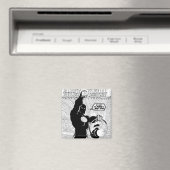 グリーンランタン白熱［赤熱］光を放つ – ランタン、白黒 マグネット (インサイチュ (食洗機))
