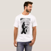 グリーンランタン白熱［赤熱］光を放つ – ランタン、白黒 Tシャツ (正面フル)