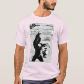 グリーンランタン白熱［赤熱］光を放つ – ランタン、白黒 Tシャツ (正面)