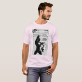 グリーンランタン白熱［赤熱］光を放つ – ランタン、白黒 Tシャツ (正面フル)