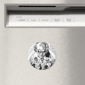 グリーンランタン3個漫画カバー、白黒 マグネット (インサイチュ (食洗機))