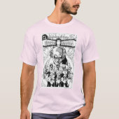 グリーンランタン3個漫画カバー、白黒 Tシャツ (正面)