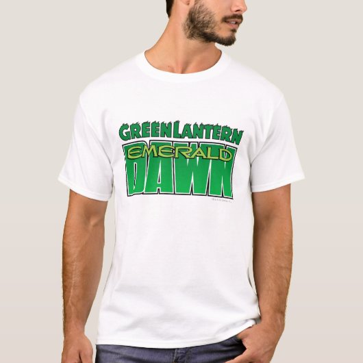 グリーンランタン – エメラルド夜明けロゴ Tシャツ (正面)