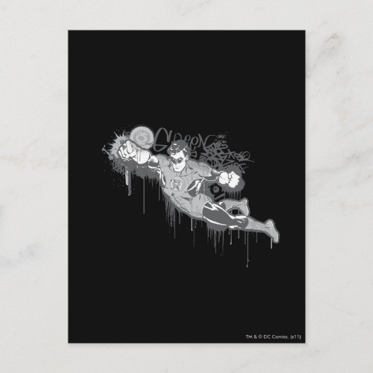 グリーンランタン – ツイスト無垢BW ポストカード (正面)