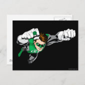 グリーンランタン – 漫画飛んでいる、右 ポストカード (正面/裏面)