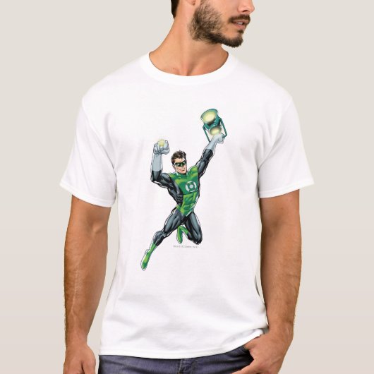 グリーンランタン – 漫画、ランタン付き Tシャツ (正面)