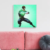 グリーンランタン&白熱［赤熱］光を放つリングや輪 キャンバスプリント (インサイチュ (リビング))