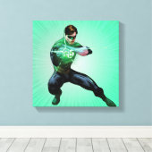 グリーンランタン&白熱［赤熱］光を放つリングや輪 キャンバスプリント (インサイチュ (ウッドフロア))