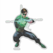 グリーンランタン&白熱［赤熱］光を放つリングや輪 シール (正面)