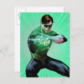 グリーンランタン&白熱［赤熱］光を放つリングや輪 ポストカード (正面/裏面)