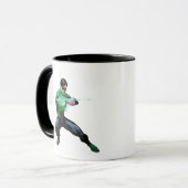 グリーンランタン&白熱［赤熱］光を放つリングや輪 マグカップ (正面左)