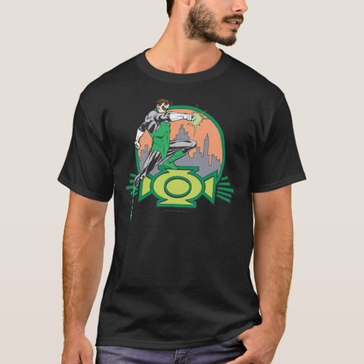 グリーンランタン&街並み Tシャツ (正面)