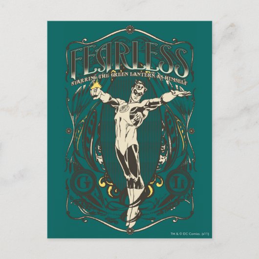 グリーンランタン – "Fearless"ポスター ポストカード (正面)