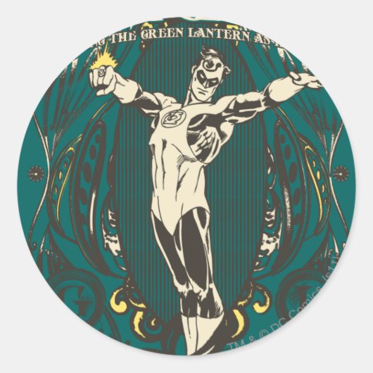 グリーンランタン – "Fearless"ポスター ラウンドシール (正面)