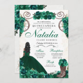 グリーンランチェロプリンセスドレスキンセアニェラ 招待状 (正面/裏面)