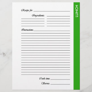 グリーンランチ両面レシピページ