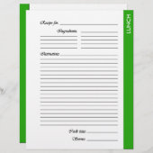 グリーンランチ両面レシピページ (正面/裏面)