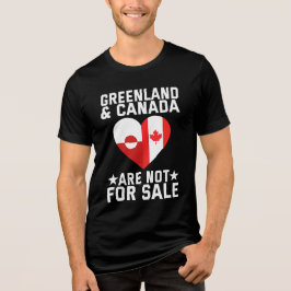 グリーンランドとカナダは売り物ではない トライブレンドＴシャツ