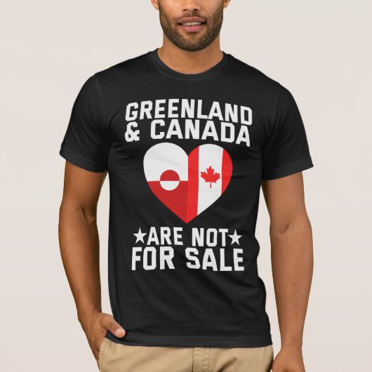 グリーンランドとカナダは売り物ではない Tシャツ (正面)