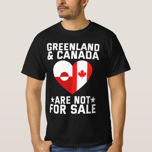 グリーンランドとカナダは売り物ではない Tシャツ (正面)